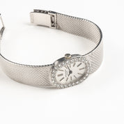 Patek Philippe Ellipse 3377 White Gold Silver Dial Diamond Bezel