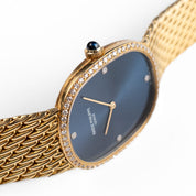 Patek Philippe Ellipse 3849/8 Yellow Gold Blue Diamond Dial Diamond Bezel