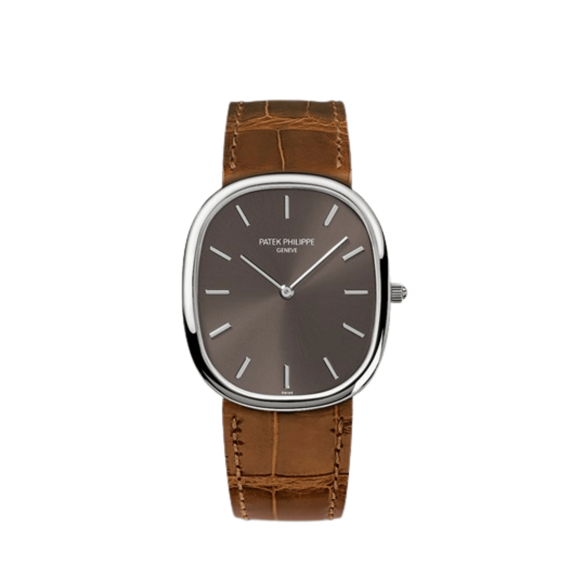 Patek Philippe Golden Ellipse 3738/100G-012 White Gold Dark Grey Dial (2008)