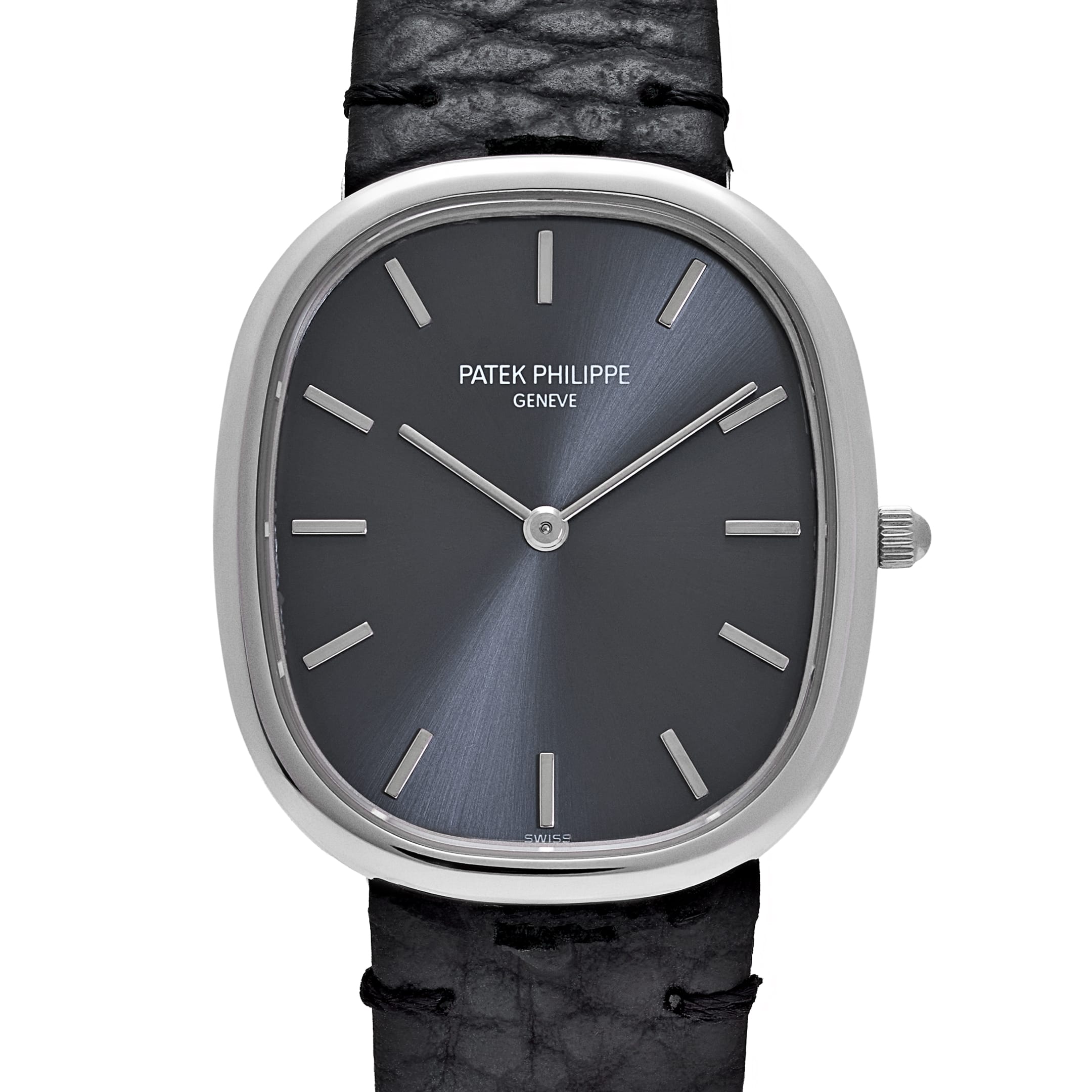 Patek Philippe Golden Ellipse 3738/100G-012 White Gold Dark Grey Dial (2008)