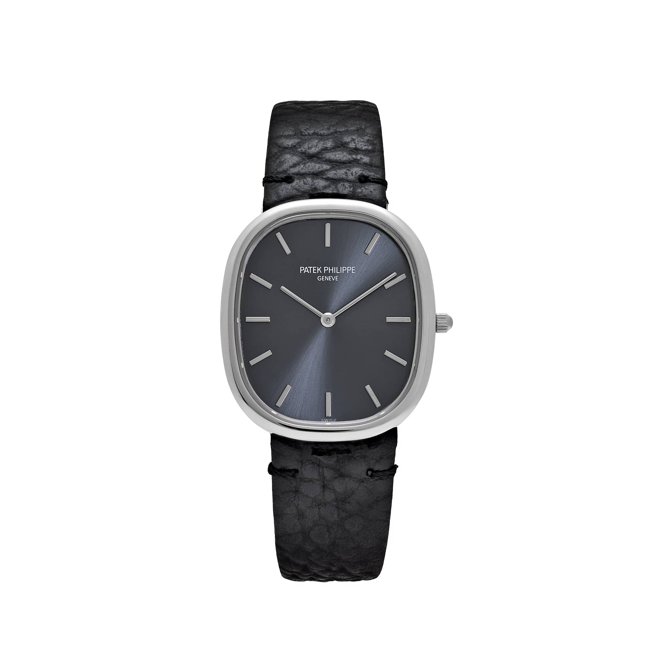 Patek Philippe Golden Ellipse 3738/100G-012 White Gold Dark Grey Dial (2008)