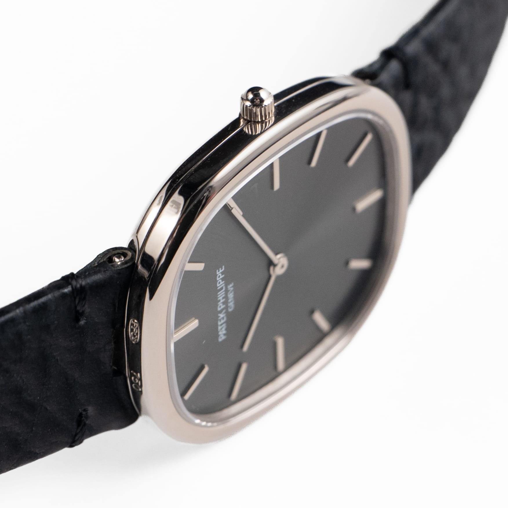 Patek Philippe Golden Ellipse 3738/100G-012 White Gold Dark Grey Dial (2008)