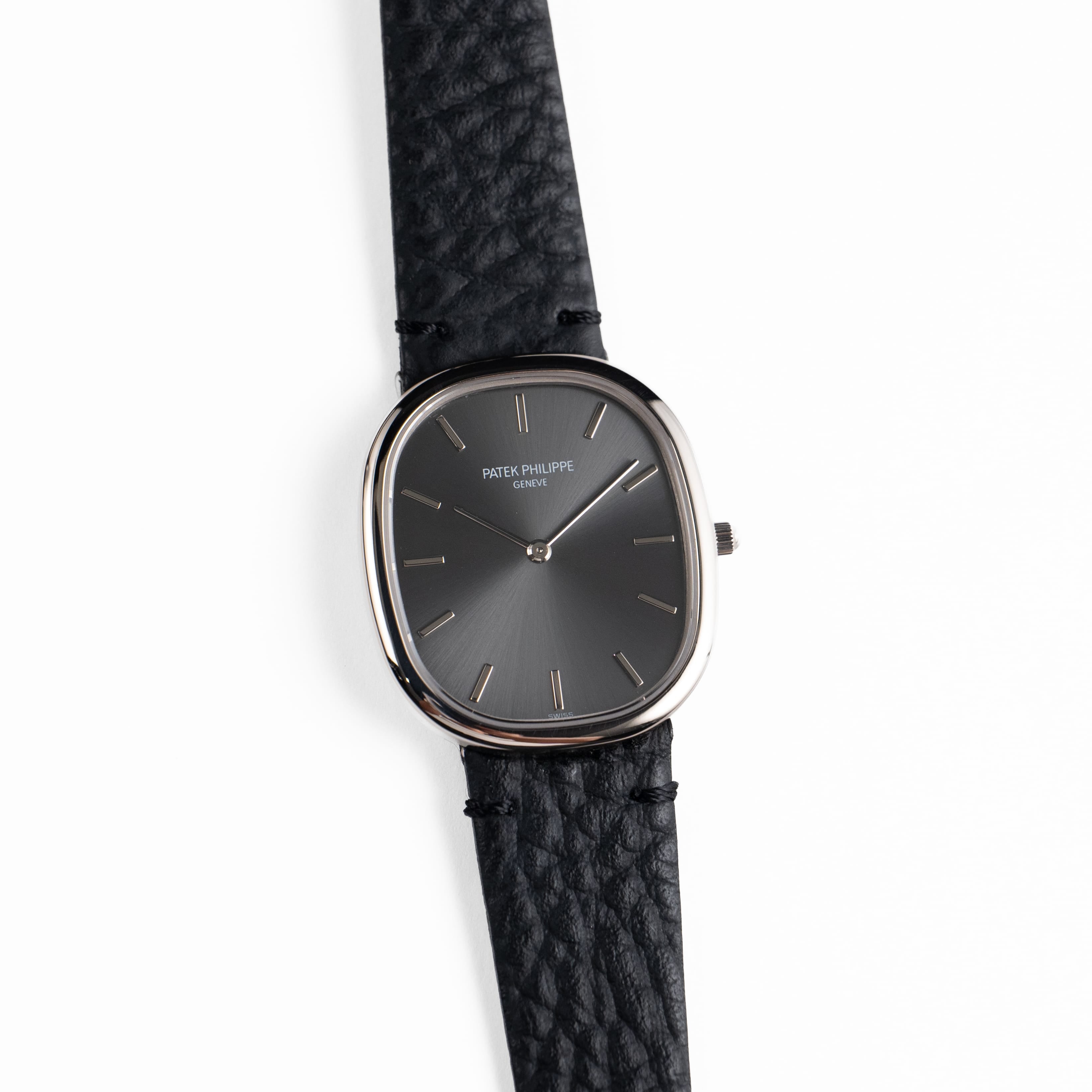 Patek Philippe Golden Ellipse 3738/100G-012 White Gold Dark Grey Dial (2008)