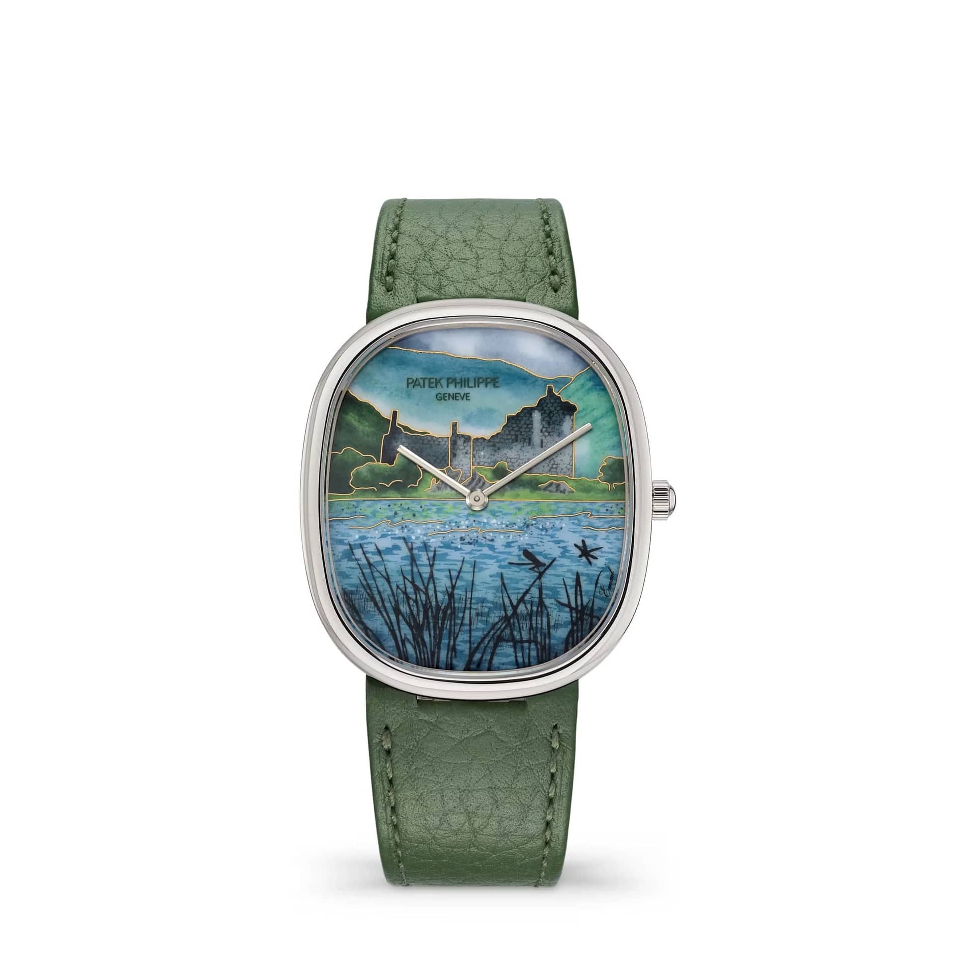 Patek Philippe Golden Ellipse Rare Handcrafts 5738/50G-043 'Highland Citadel' White Gold Cloisonne Enamel Dial Limited Edition of 15 (2026)