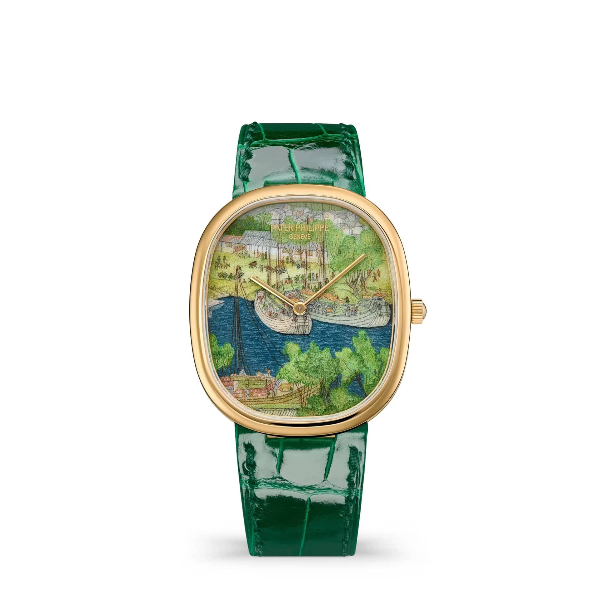 Patek Philippe Golden Ellipse Rare Handcrafts 5738/50J-016 'Boats in the Port' Yellow Gold Miniature Painting Dial Limited Edition of 3 (2026)