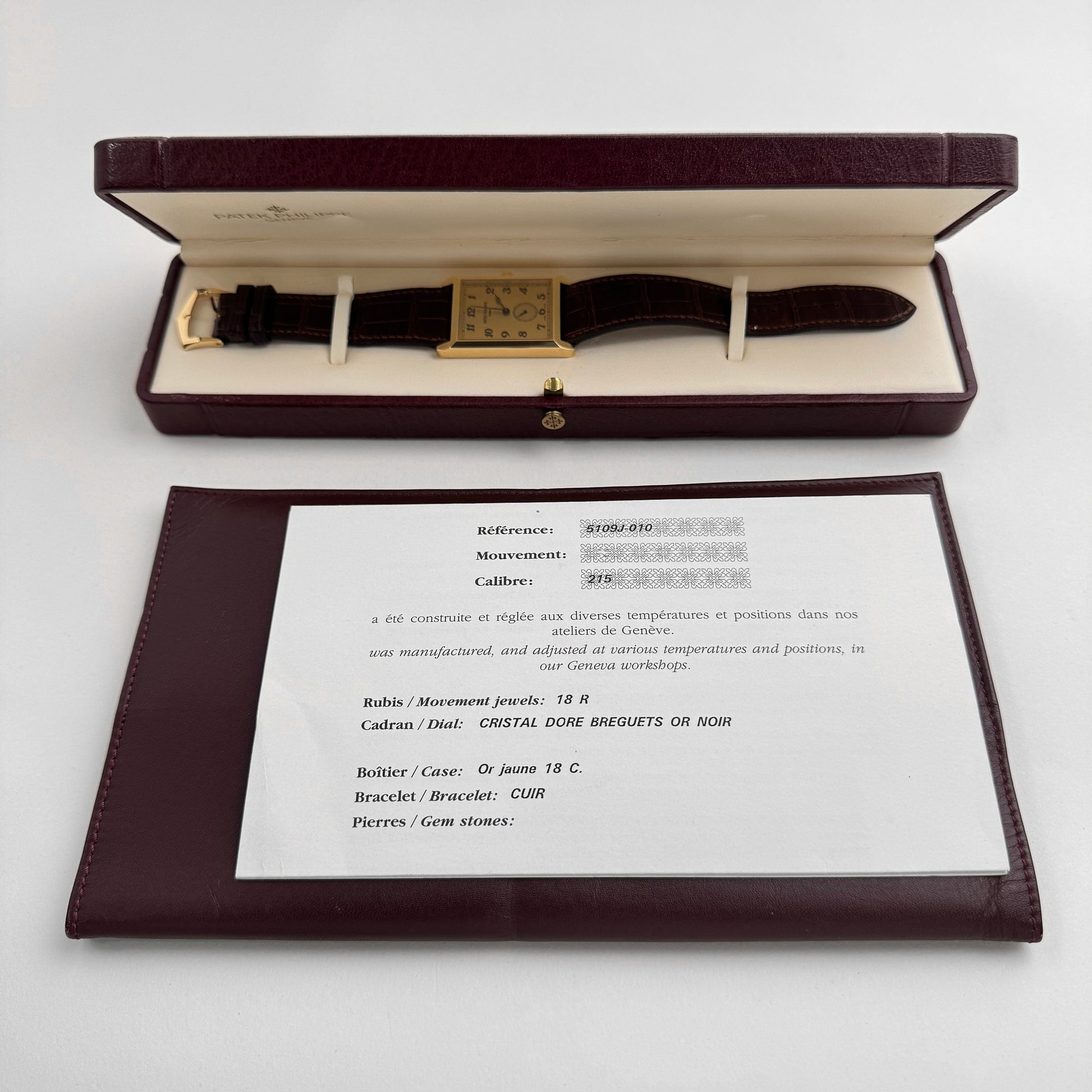 Patek Philippe Gondolo 5109J-010 Yellow Gold Gold Dial Arabic Numerals (Open Date)