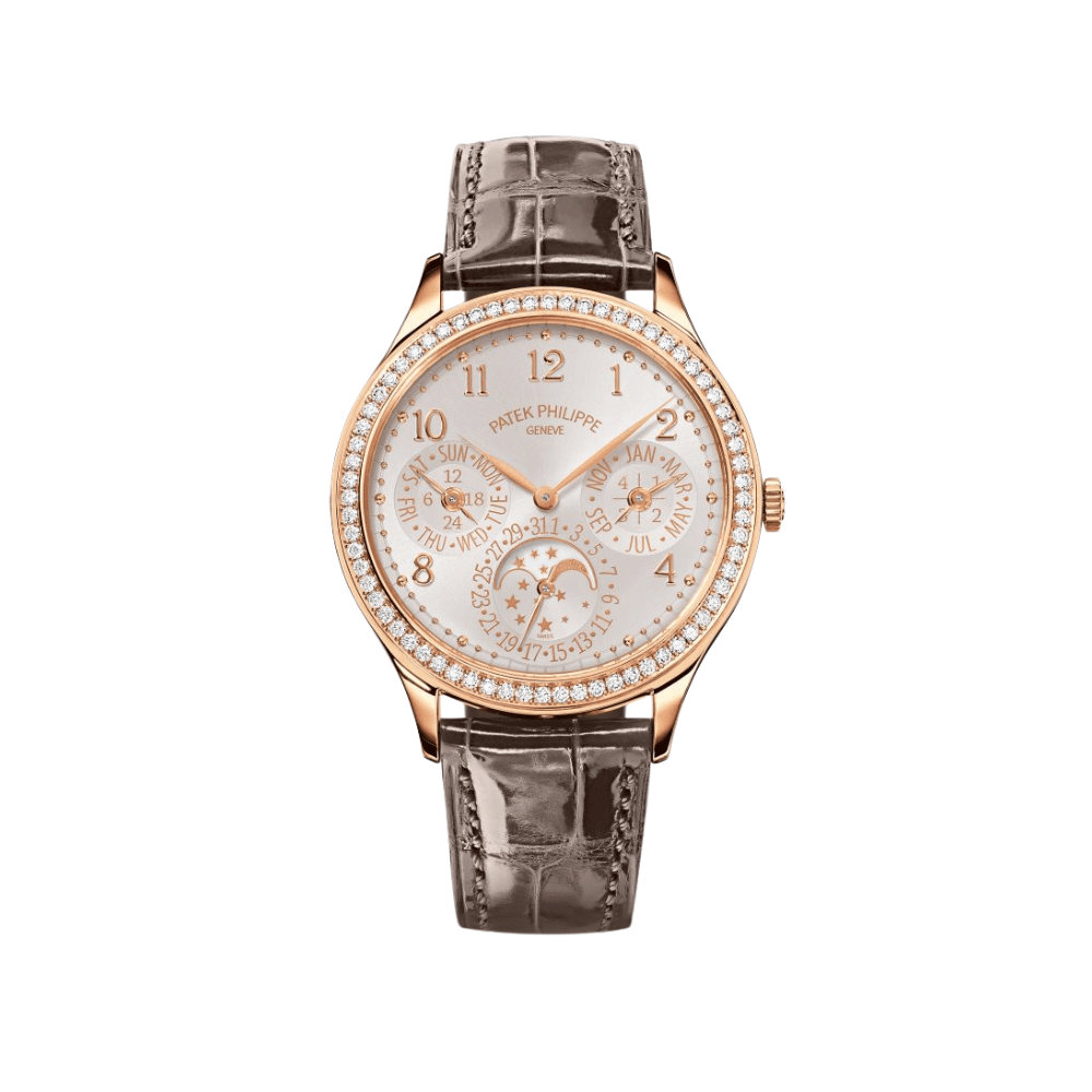 Patek Philippe Grand Complications 7140R-001 'Ladies' Perpetual Calendar Rose Gold Silvery Sunburst Dial Diamond Bezel (2018)