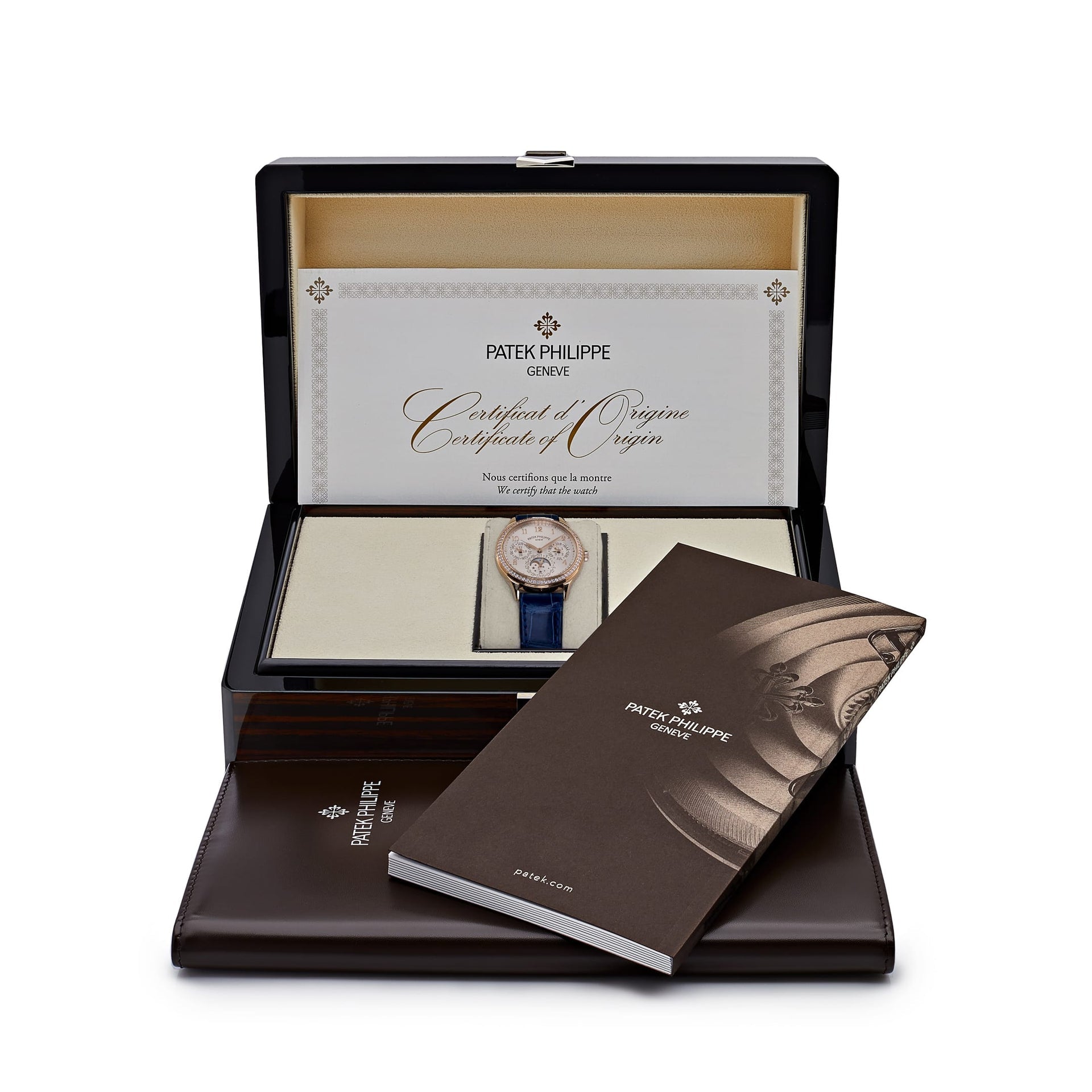 Patek Philippe Grand Complications 7140R-001 'Ladies' Perpetual Calendar Rose Gold Silvery Sunburst Dial Diamond Bezel (2018)