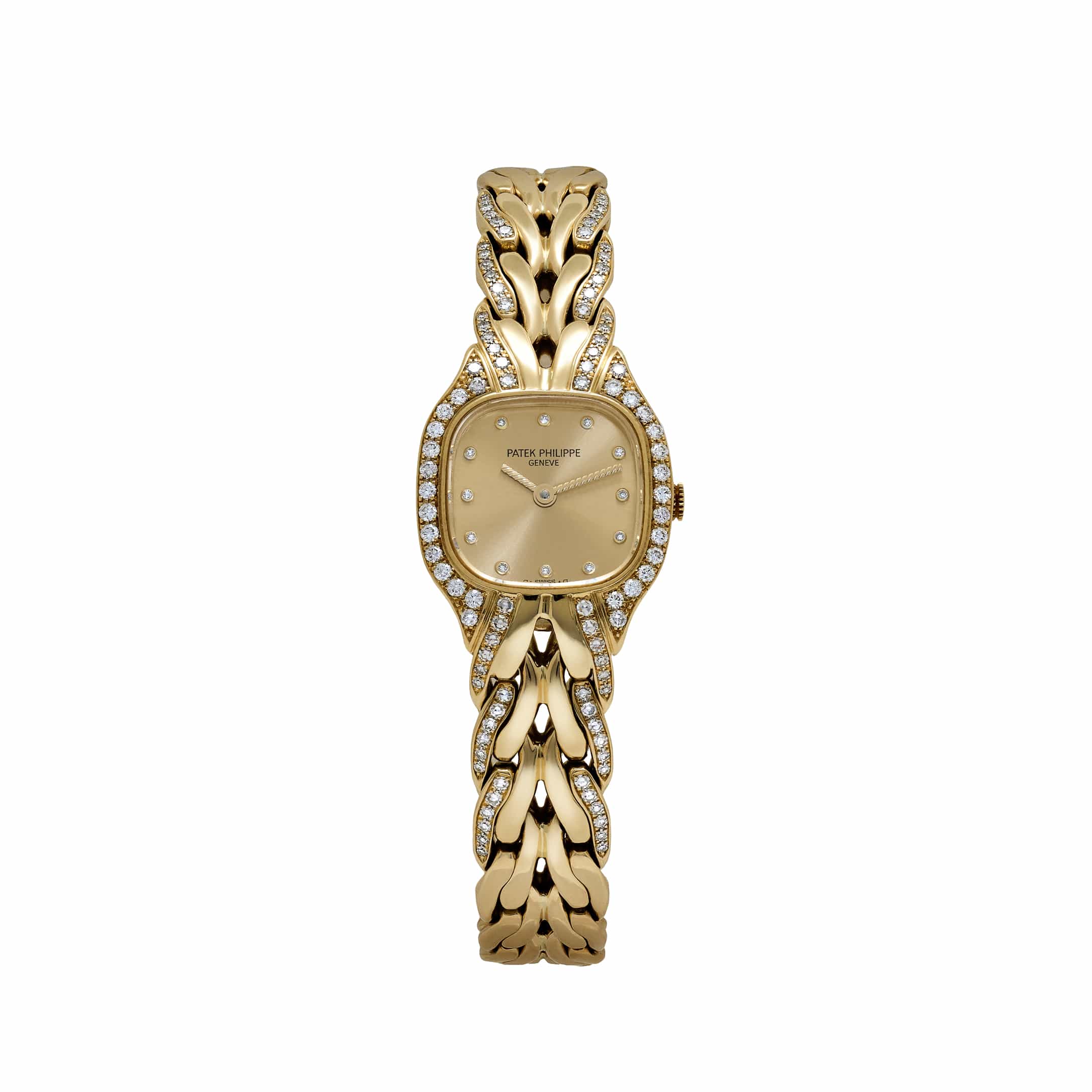 Patek Philippe La Flamme 4715/3 'Ladies' Yellow Gold Champagne Diamond Dial Diamond-Set Quartz