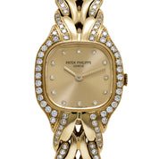 Patek Philippe La Flamme 4715/3 'Ladies' Yellow Gold Champagne Diamond Dial Diamond-Set Quartz