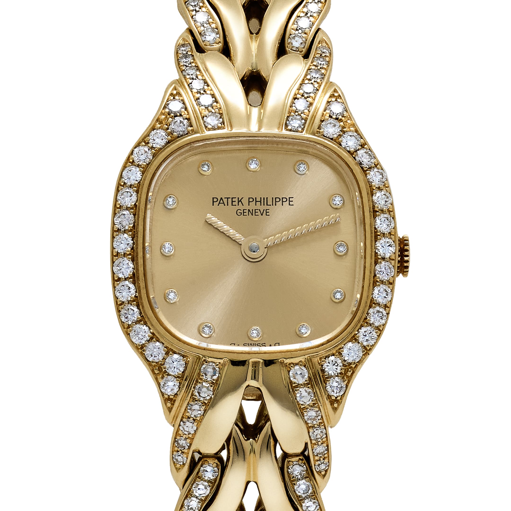 Patek Philippe La Flamme 4715/3 'Ladies' Yellow Gold Champagne Diamond Dial Diamond-Set Quartz