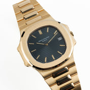 Patek Philippe Nautilus 3700/11J Vintage Yellow Gold Black Ribbed Dial