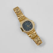 Patek Philippe Nautilus 3800/003 Yellow Gold Black Diamond Dial Diamond Bezel (1992)