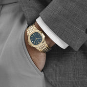 Patek Philippe Nautilus 3800/1 Yellow Gold Blue Dial