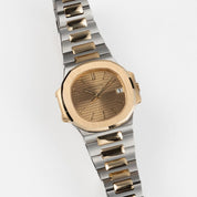 Patek Philippe Nautilus 3800/1AJ Stainless Steel Yellow Gold Champagne Dial