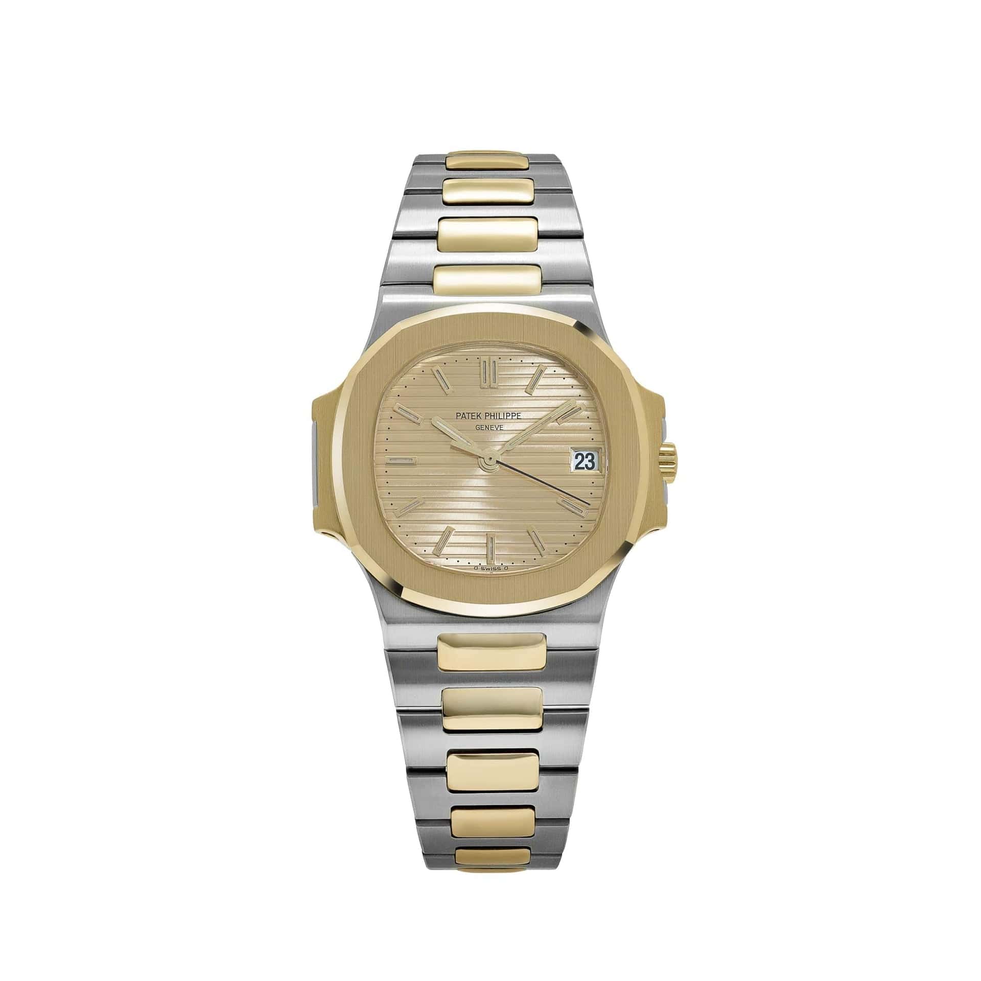 Patek Philippe Nautilus 3800/1AJ Stainless Steel Yellow Gold Champagne Dial