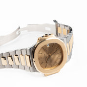 Patek Philippe Nautilus 3800/1AJ Stainless Steel Yellow Gold Champagne Dial