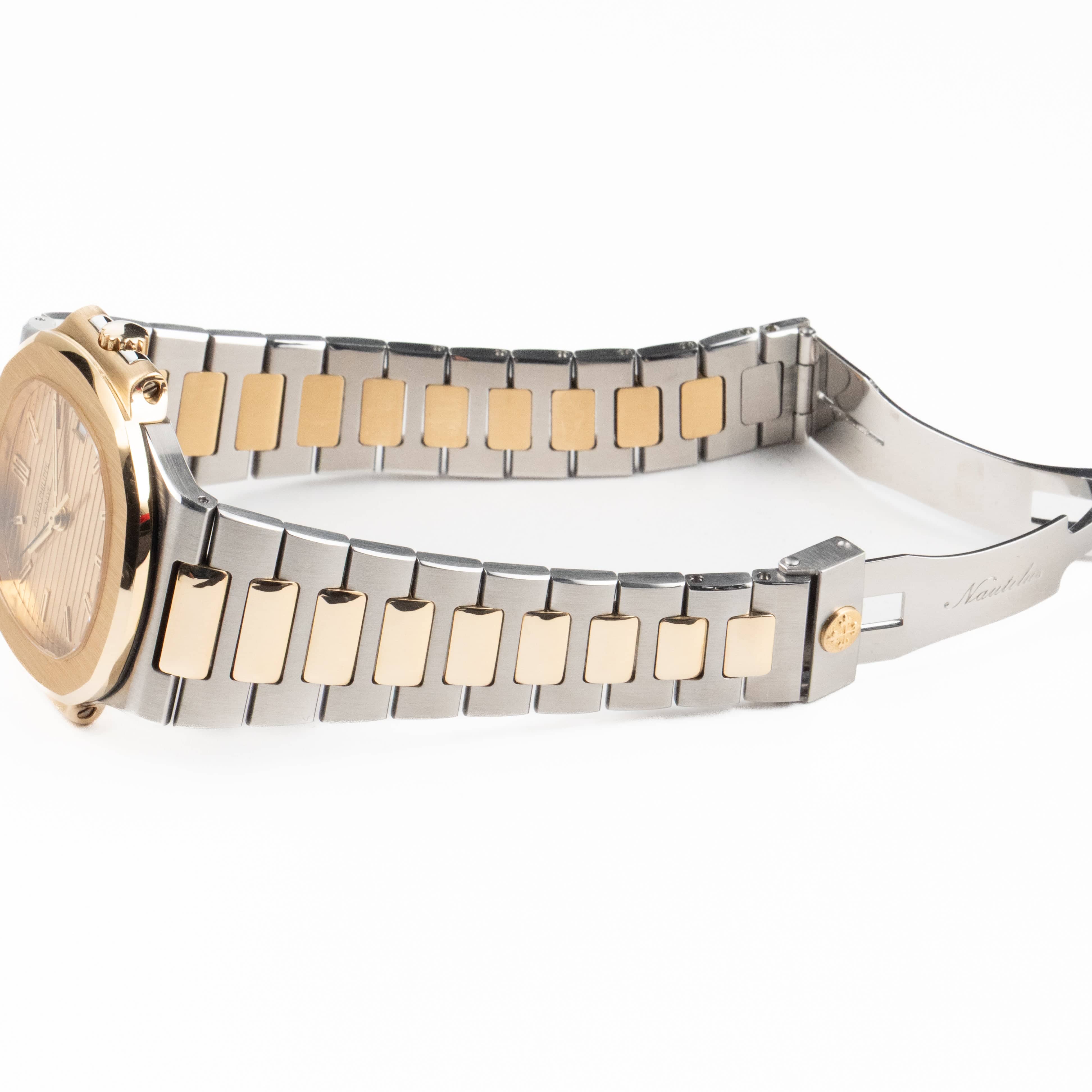 Patek Philippe Nautilus 3800/1AJ Stainless Steel Yellow Gold Champagne Dial
