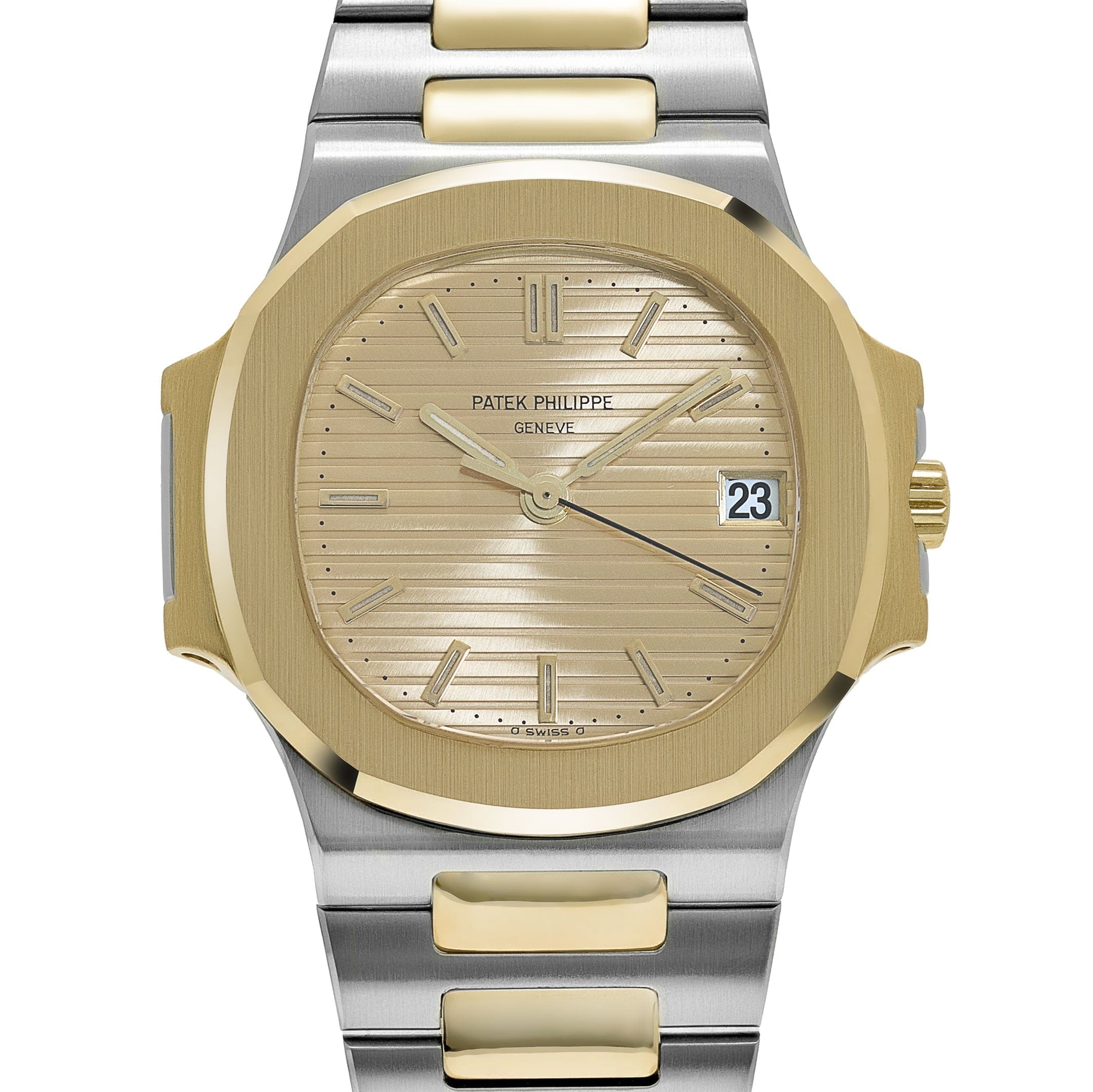 Patek Philippe Nautilus 3800/1AJ Stainless Steel Yellow Gold Champagne Dial