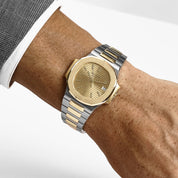 Patek Philippe Nautilus 3800/1AJ Stainless Steel Yellow Gold Champagne Dial