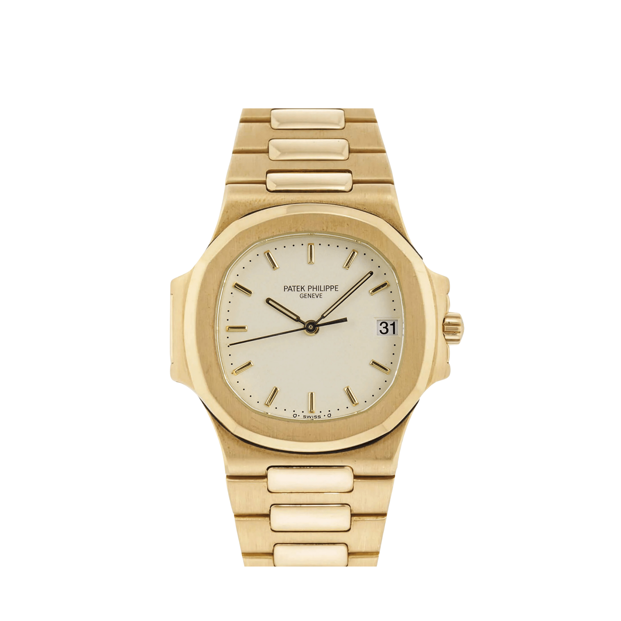 1J-001 Yellow Gold White Dial