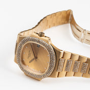 Patek Philippe Nautilus 3800/5 Yellow Gold Glided Gold Diamond Dial (1983)