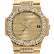 Patek Philippe Nautilus 3800/5 Yellow Gold Glided Gold Diamond Dial
