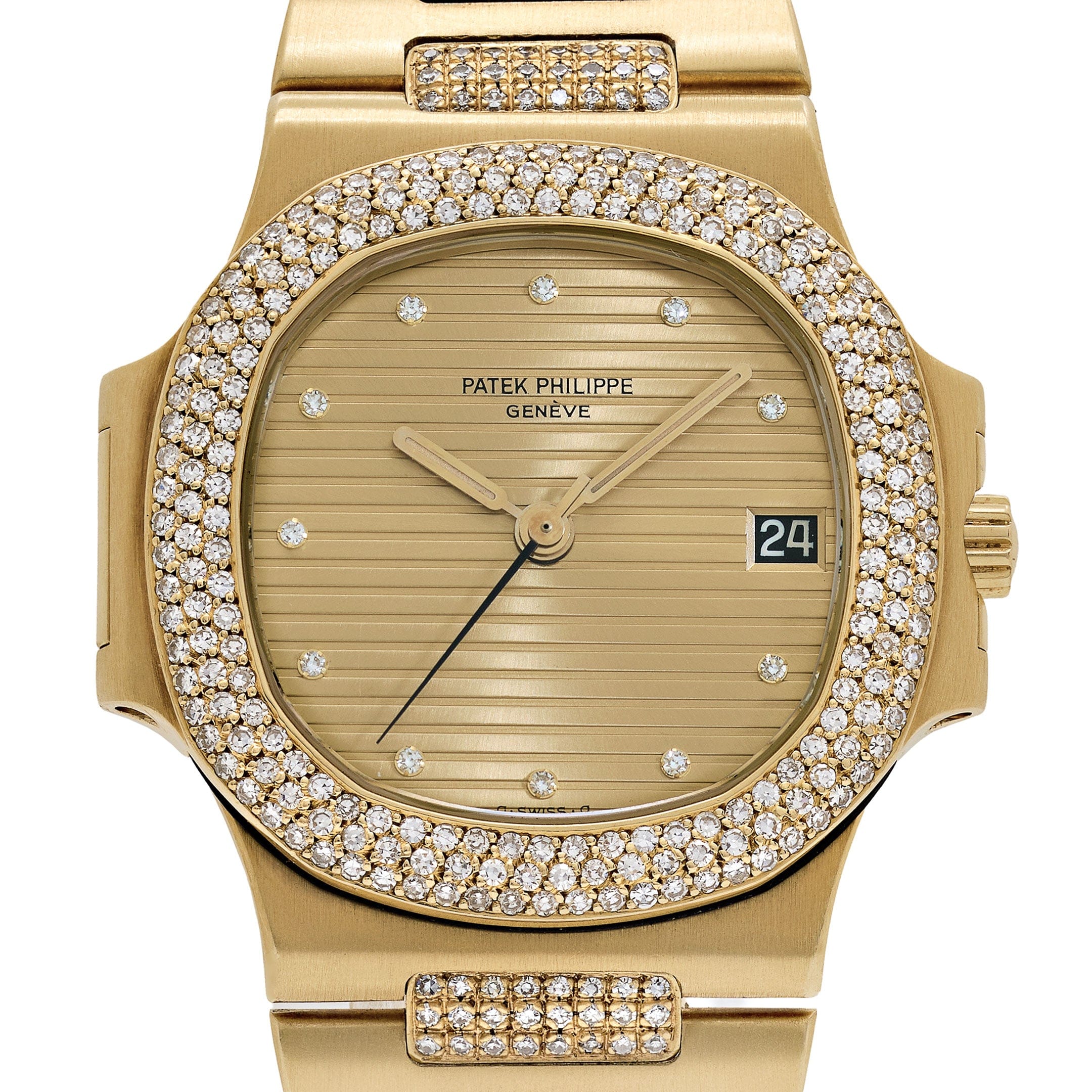 Patek Philippe Nautilus 3800/5 Yellow Gold Glided Gold Diamond Dial