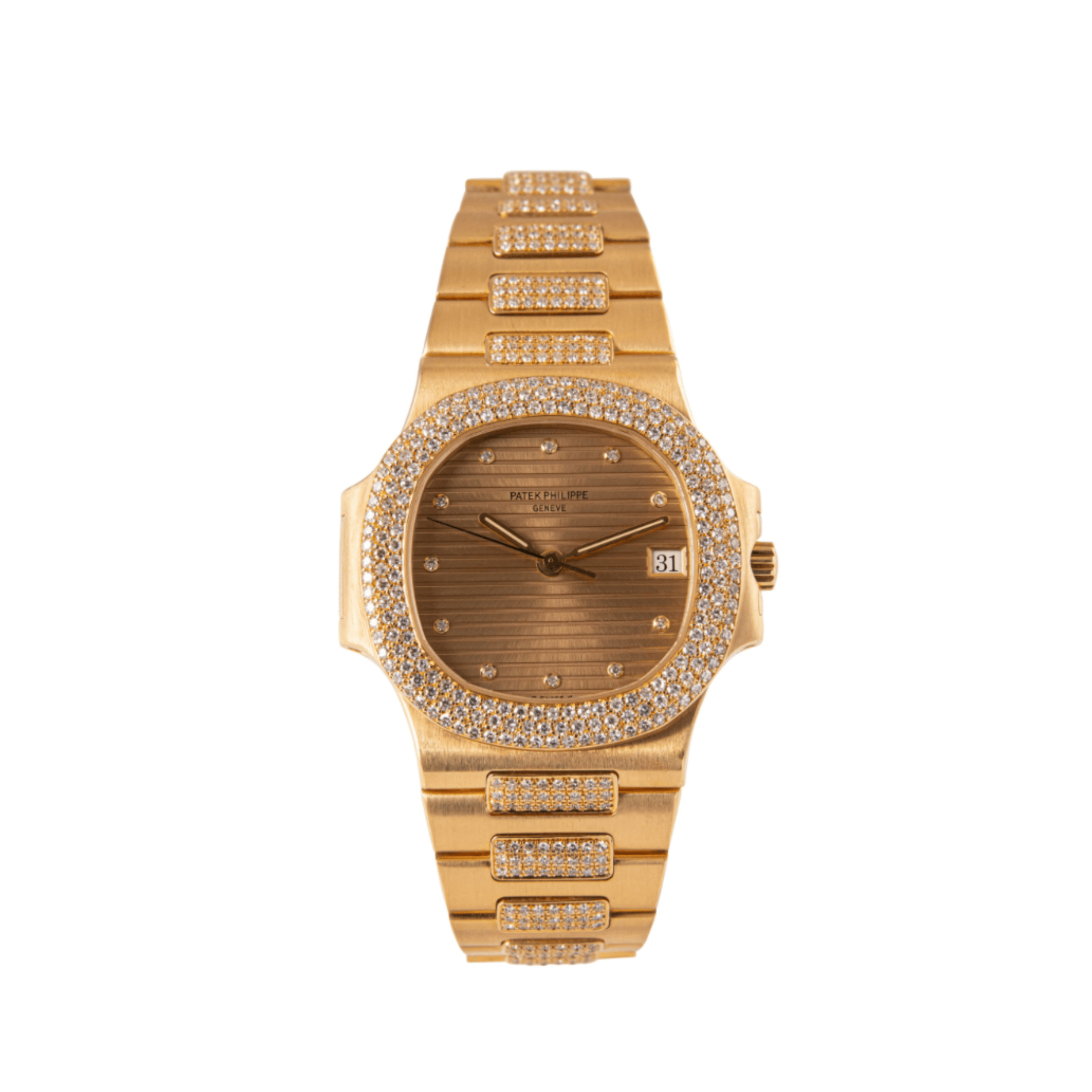 5 Yellow Gold Glided Gold Diamond Dial