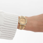 Patek Philippe Nautilus 3800/5 Yellow Gold Glided Gold Diamond Dial (1983)