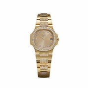 Patek Philippe Nautilus 4700/005 'Ladies' Yellow Gold Champagne Diamond Dial Diamond Bezel (1984)