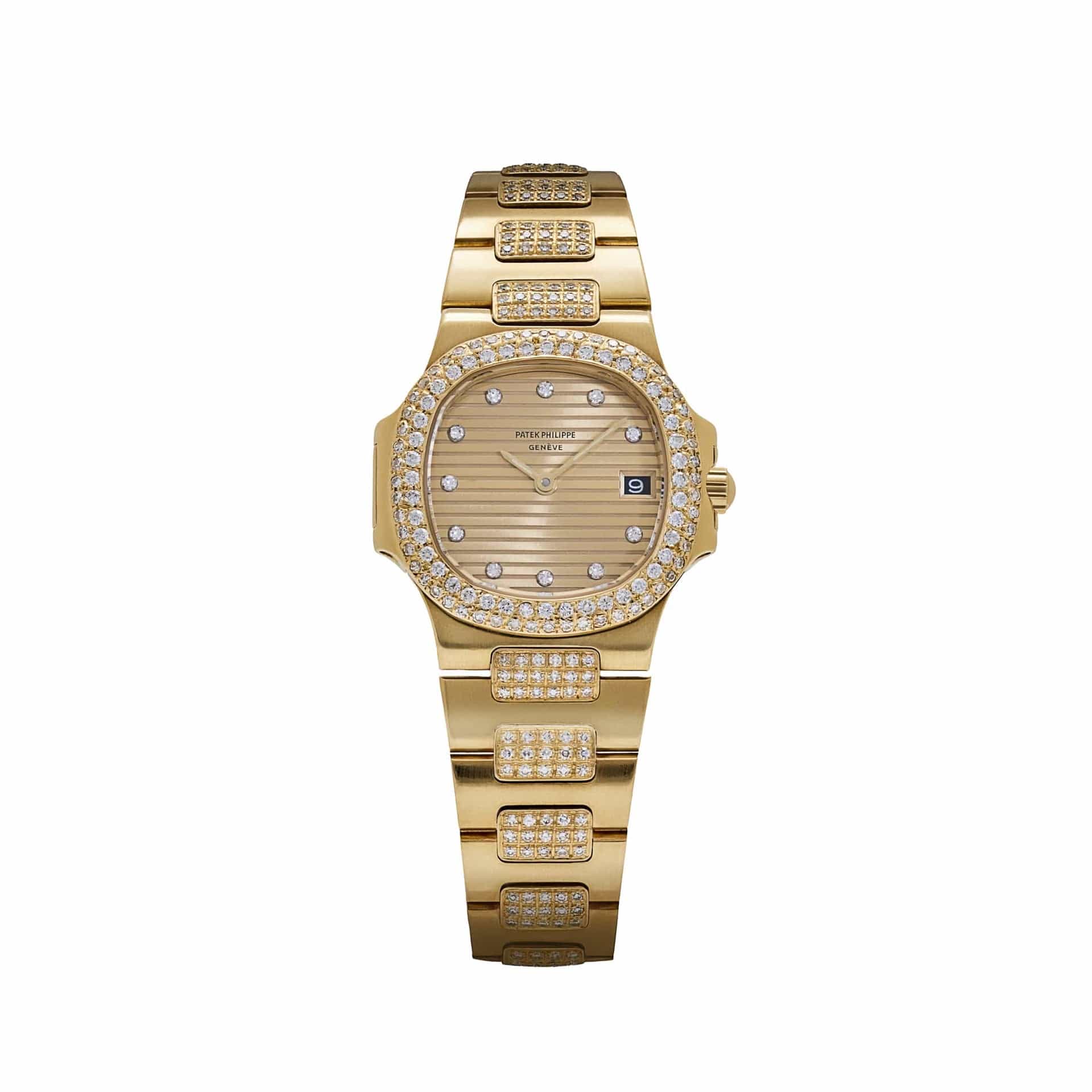 Patek Philippe Nautilus 4700/005 'Ladies' Yellow Gold Champagne Diamond Dial Diamond Bezel (1984)