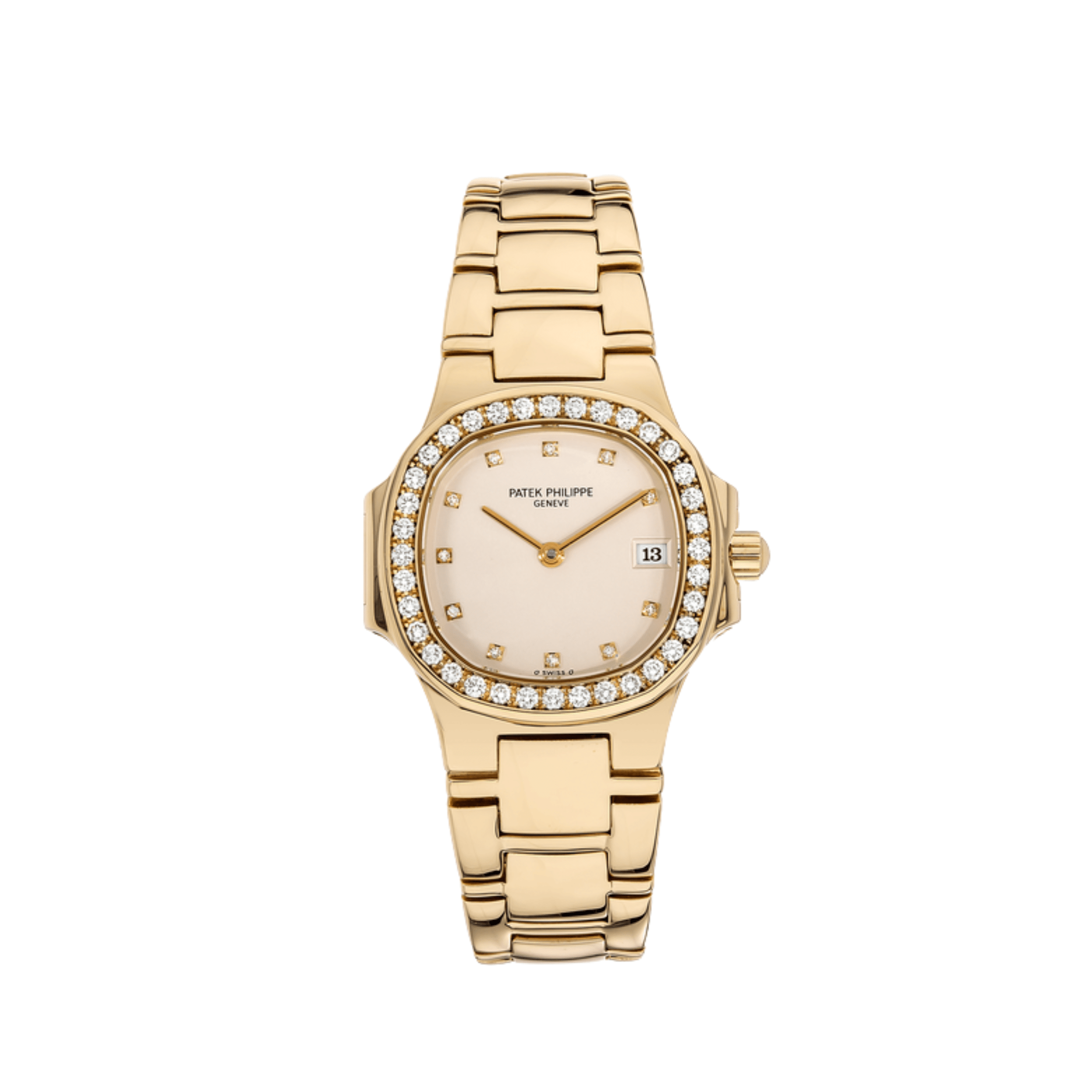 53 'Ladies' Yellow Gold White Diamond Dial Diamond Bezel (1990)