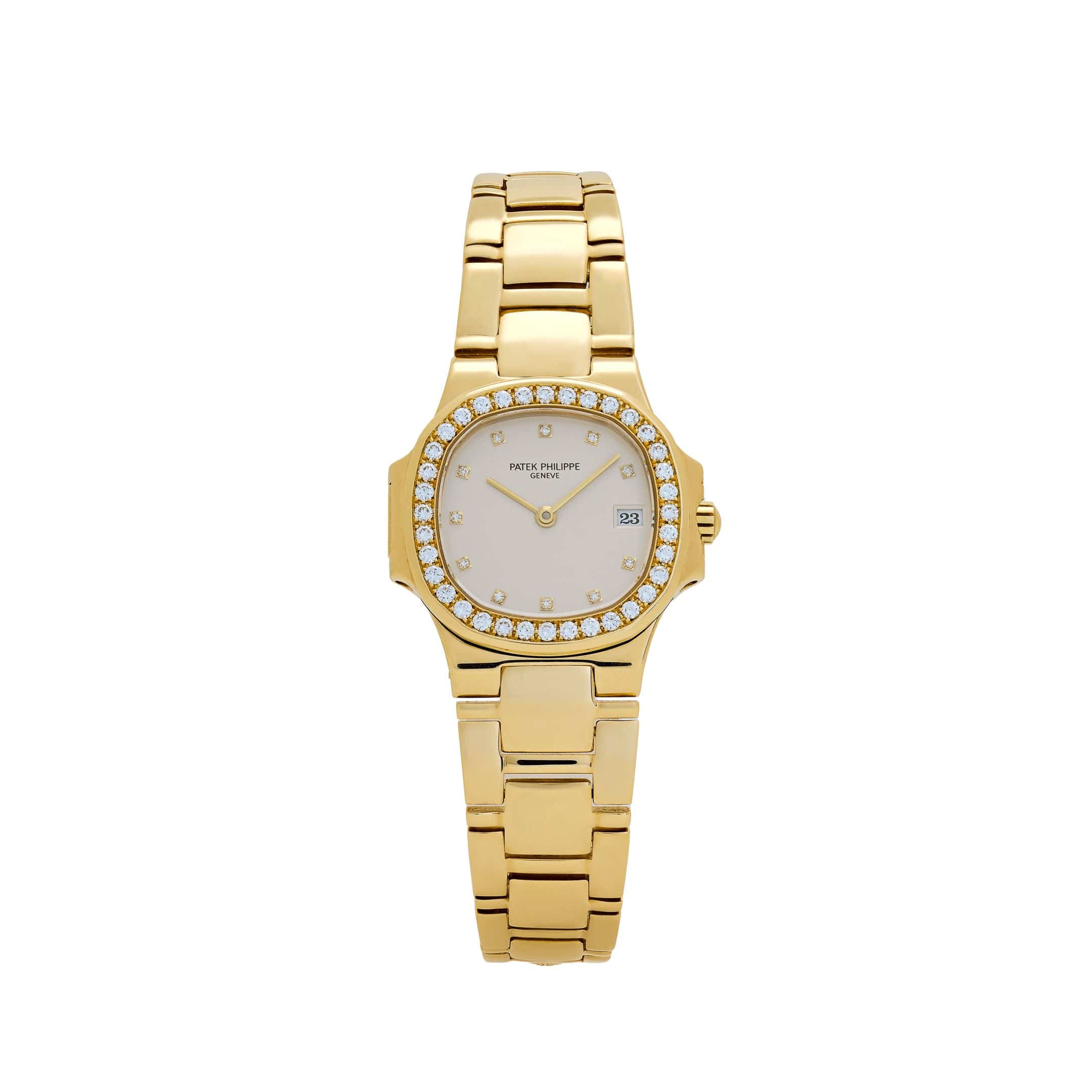 53 'Ladies' Yellow Gold White Diamond Dial Diamond Bezel (1990)