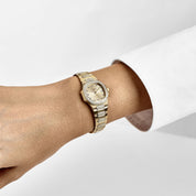 Patek Philippe Nautilus 4700 Yellow Gold Champagne Diamond Dial Diamond Bezel