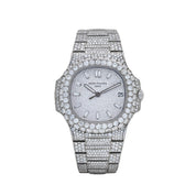 Patek Philippe Nautilus 5711/1A-011 Stainless Steel with Aftermarket Diamond Pavé Bezel and Case (2012)
