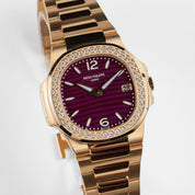 Patek Philippe Nautilus 7010/1R-013 'Ladies' Rose Gold Purple Dial Diamond Bezel Quartz (2026)