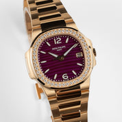 Patek Philippe Nautilus 7010/1R-013 'Ladies' Rose Gold Purple Dial Diamond Bezel Quartz (2026)