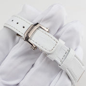 Patek Philippe Nautilus 7010G 'Ladies' White Gold Silver Dial Diamond Bezel Quartz