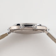 Patek Philippe Nautilus 7010G 'Ladies' White Gold Silver Dial Diamond Bezel Quartz