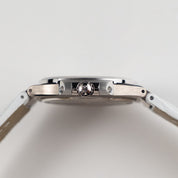 Patek Philippe Nautilus 7010G 'Ladies' White Gold Silver Dial Diamond Bezel Quartz