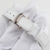 Patek Philippe Nautilus 7010G 'Ladies' White Gold Silver Dial Diamond Bezel Quartz