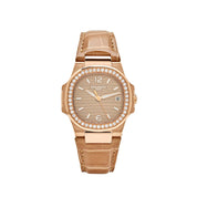 Patek Philippe Nautilus 7010R-012 'Ladies' Quartz Rose Gold Diamond Bezel