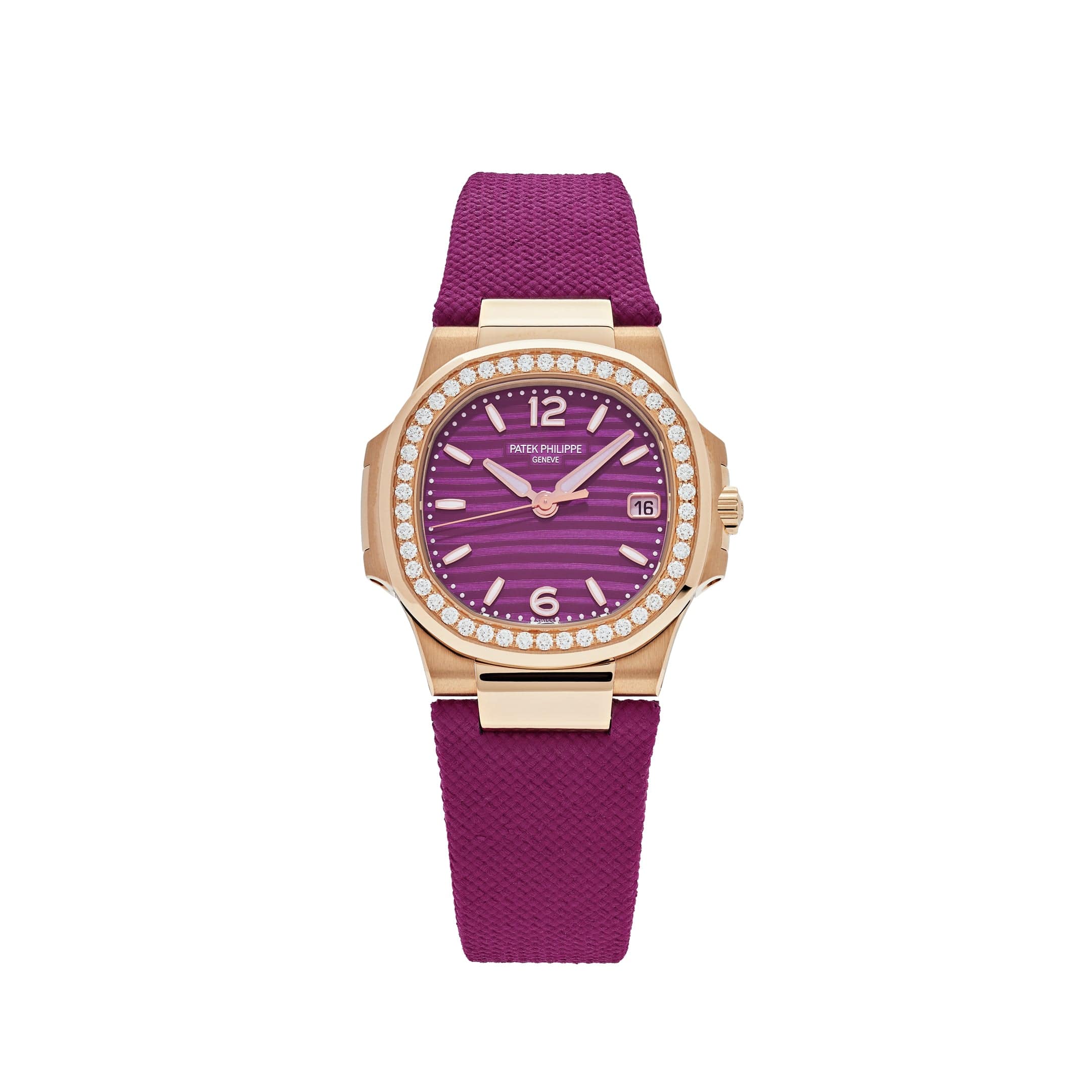 Patek Philippe Nautilus 7010R-013 'Ladies' Rose Gold Purple Dial Diamond Bezel (2026)