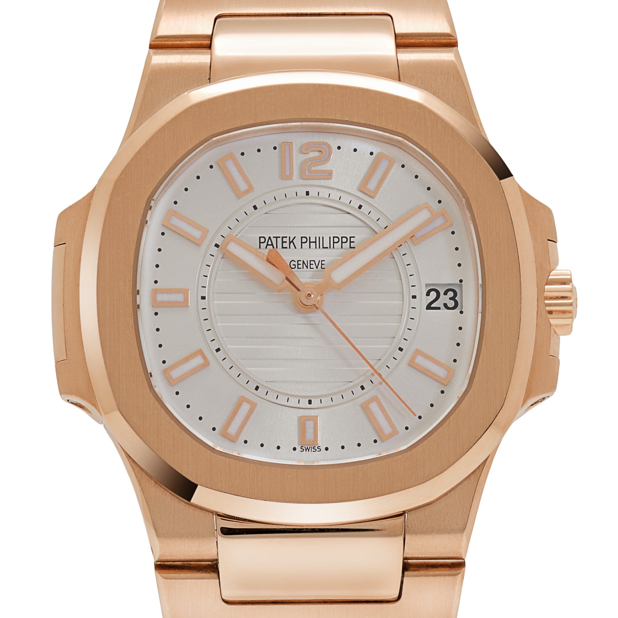 Patek Philippe Nautilus 7011/1R-001 'Ladies' Rose Gold Silver Dial (2010)
