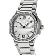 Patek Philippe Nautilus 7118/1200A-010 'Ladies' Stainless Steel Silver Dial Diamond Bezel (2021)