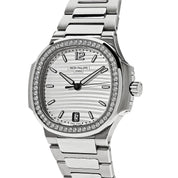 Patek Philippe Nautilus 7118/1200A-010 'Ladies' Stainless Steel Silver Dial Diamond Bezel (2024)