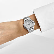 Patek Philippe Nautilus 7118/1200A-010 'Ladies' Stainless Steel Silver Dial Diamond Bezel
