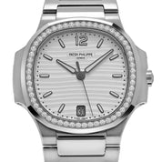 Patek Philippe Nautilus 7118/1200A-010 'Ladies' Stainless Steel Silver Dial Diamond Bezel (2024)