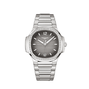 Patek Philippe Nautilus 7118/1200A-011 'Ladies' Stainless Steel Grey Dial Diamond Bezel (2025)